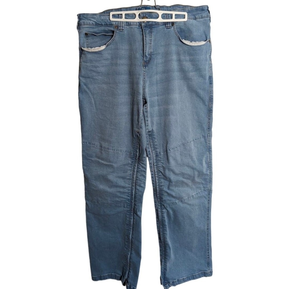 No Limbits Adaptive‎ Lightwash Jeans Zip to Knee Size 16x32 Reinforced Knee